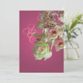PixDezines Orchid +装飾用の飾り5x7 招待状 (スタンド正面)