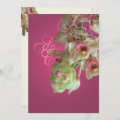 PixDezines Orchid +装飾用の飾り5x7 招待状 (正面/裏面)