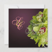 PixDezines Orchid +装飾用の飾り 招待状 (正面)