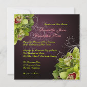 PixDezines Orchid +装飾用の飾り 招待状 (裏面)