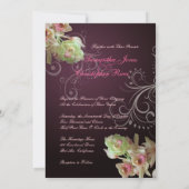 PixDezines Orchid +装飾用の飾り 招待状 (裏面)