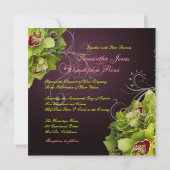 PixDezines Orchid +装飾用の飾り 招待状 (裏面)