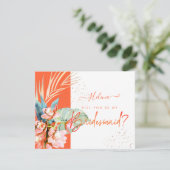 PixDezines Orchid Isleが…花嫁介添人 招待状 (スタンド正面)