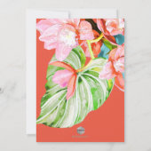 PixDezines Orchid Isle、パーム、熱帯日付救(Tropical Date) 招待状 (裏面)