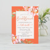 PixDezines Orchid Isle、ブライダルBrunch Orange 招待状 (スタンド正面)