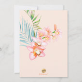 PixDezines Orchid Isle、ブライダルBrunch Orange 招待状 (裏面)