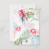 PixDezines Orchid Isle、水カラー詳細カード 出欠カード (裏面)