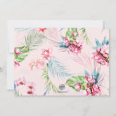 PixDezines Orchid Isle、水彩バルミツワー 招待状 (裏面)