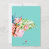 PixDezines Orchid Isle、水彩バルミツワー 招待状 (裏面)