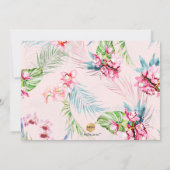 PixDezines Orchid Isle、水彩バルミツワー 招待状 (裏面)