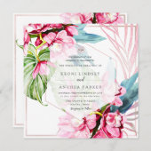 PixDezines Orchid Isle,至福ピンクオーキッド 招待状 (正面/裏面)