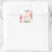 PixDezines Orchid Isle、赤面オーキッドアクアティ スクエアシール (バッグ)