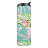 PixDezines Orchid Isle、Orange Cymbidium、ティール（緑がかった タンブラー (回転左)