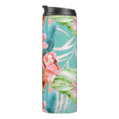 PixDezines Orchid Isle、Orange Cymbidium、ティール（緑がかった タンブラー (回転右)