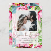 PixDezines Orchid Isle、Palm、トロピカルデー救タ 招待状 (正面/裏面)