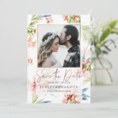 PixDezines Orchid Isle, Peach Orchid+Palm 招待状 (スタンド正面)