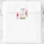 PixDezines Orchid Isle, Pink Orchid+Ti離れ スクエアシール (バッグ)