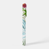 PixDezines Orchid Isle, Pink Orchids Blue Palms iPhoneケース (右側面)