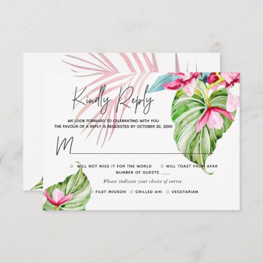 PixDezines Orchid Isle RSVP w Meal Pink (正面/裏面)