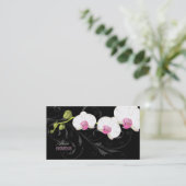PixDezines orchid+swarls/diyカラー 名刺 (スタンド正面)