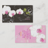 PixDezines orchid+swarls/diyカラー 名刺 (正面/裏面)