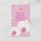 PixDezines orchid+swarls/diyカラー 名刺 (裏面)