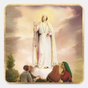 PixDezines Our Lady of Fatima スクエアシール