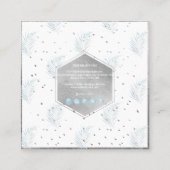 PixDezines PALM、ほこりっぽいライトブルー スクエア名刺 (裏面)