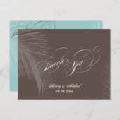 PixDezines Palm Frondsありがとう/DIYカラー!! ポストカード (正面/裏面)