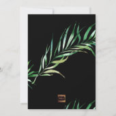 PixDezines Palm Fronds+ハニカム 招待状 (裏面)