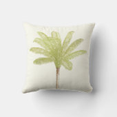 PixDezines Palm Trees/DIYカラー/クリーム クッション (裏面)