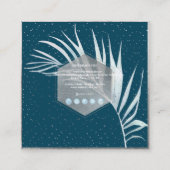 PixDezines PALMS, ダスティ ライトブルー スクエア名刺 (裏面)