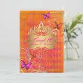 PixDezines Papillon Sweet 16/レインボースワール 招待状 (スタンド正面)