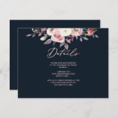 PixDezines PASTELバラ詳細カード 招待状 (正面/裏面)