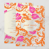 PixDezines pavoダマスク 招待状 (正面/裏面)