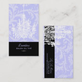 PixDezines pavo+白シャンデリア/DIY背景 名刺 (正面/裏面)