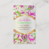 PixDezines pavo damask/抽象芸術·ピーコック 名刺 (裏面)