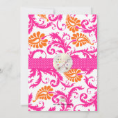 PixDezines pavo damask/birth announce/shower 招待状 (裏面)