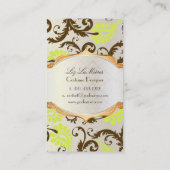 PixDezines pavo damask/chocolate+ライム 名刺 (裏面)