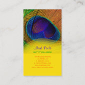 PixDezines Peacockのフェザー/目 名刺 (裏面)