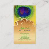 PixDezines Peacockの目+フィルグリー渦巻き 名刺 (裏面)