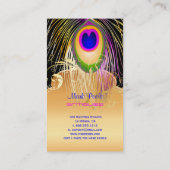 PixDezines Peacockの目+フィルグリー渦巻き 名刺 (裏面)