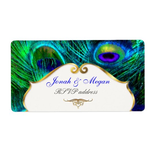 PixDezines Peacockの羽根/サイケデリックカラー ラベル (正面)