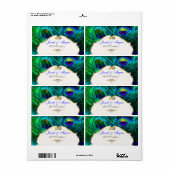 PixDezines Peacockの羽根/サイケデリックカラー ラベル (フルシート)