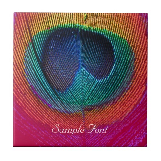 PixDezines Peacockサイケデリック、raspberry タイル (正面)