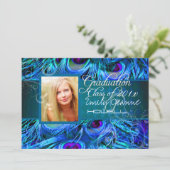 PixDezines Peacockフェザーの卒業 招待状 (スタンド正面)