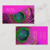 PixDezines Peacockフェザー名刺 名刺 (正面/裏面)