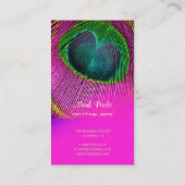 PixDezines Peacockフェザー名刺 名刺 (裏面)
