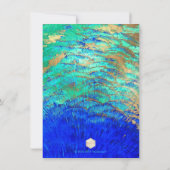 PixDezines Peacockブライダルシャワー+フェイク金ゴールド 招待状 (裏面)