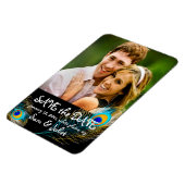 PixDezines peacock写真救日/DIYカラー+フォント マグネット (左側)